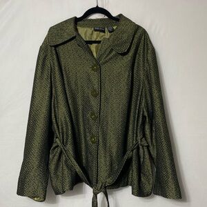 Maggie Barnes 3X with Tie belt olive, green, or sage